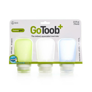 GoToob 3-pack Clear/Green/Blue SMALL - Human Gear