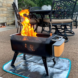 BioLite FirePit+ hittebestendige onderlegmat en beschermmat voor de rookloze vuurkorf op de grond