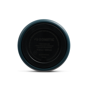 Dometic Tumbler 650ml zwarte schroefdeksel gezien vanaf de bovenkant