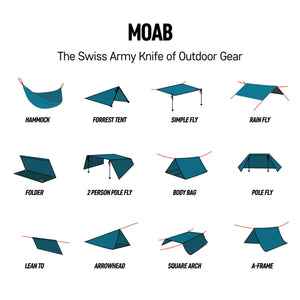 Grand Trunk Moab All-in-One Shelter Hangmat Groen - Outdoor Food
