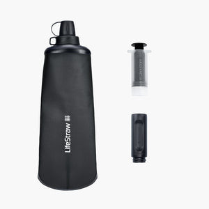 LifeStraw Peak Collapsible Bottle 1L Dark Gray