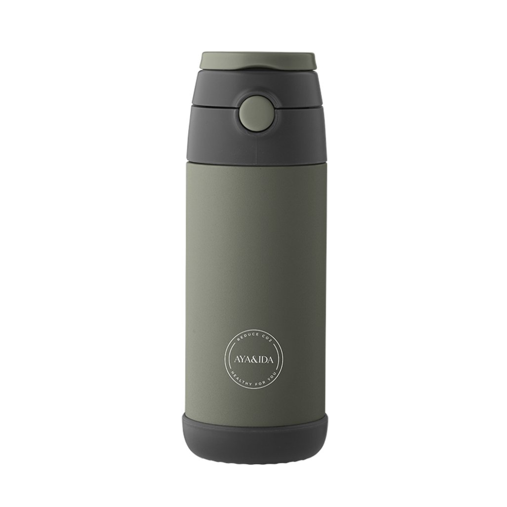 Aya & Ida Kids Straw Bottle | Drinkfles met Rietje | 350ml - Outdoor Food