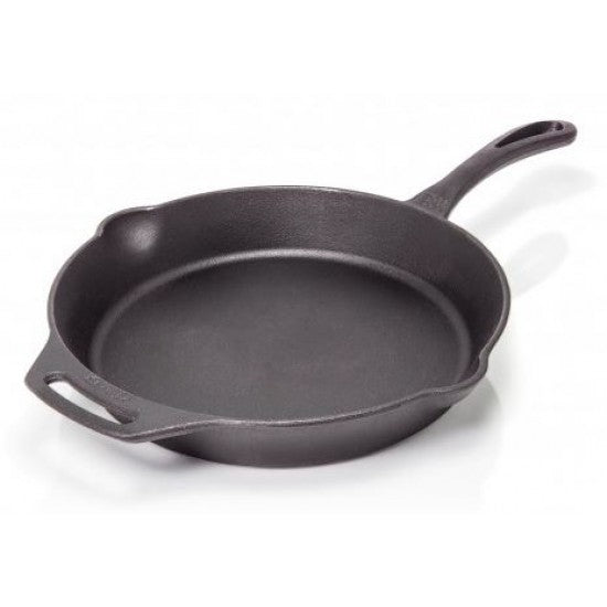 Petromax FP35T gietijzeren skillet koekenpan met een diameter van 35 centimeter en een lange steel met tegenhandvat