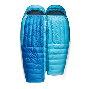 Sea to Summit Trek Down Sleeping Bag -1 Long blauwe ergonomische slaapzak met verticale borstbanen tegen koude plekken