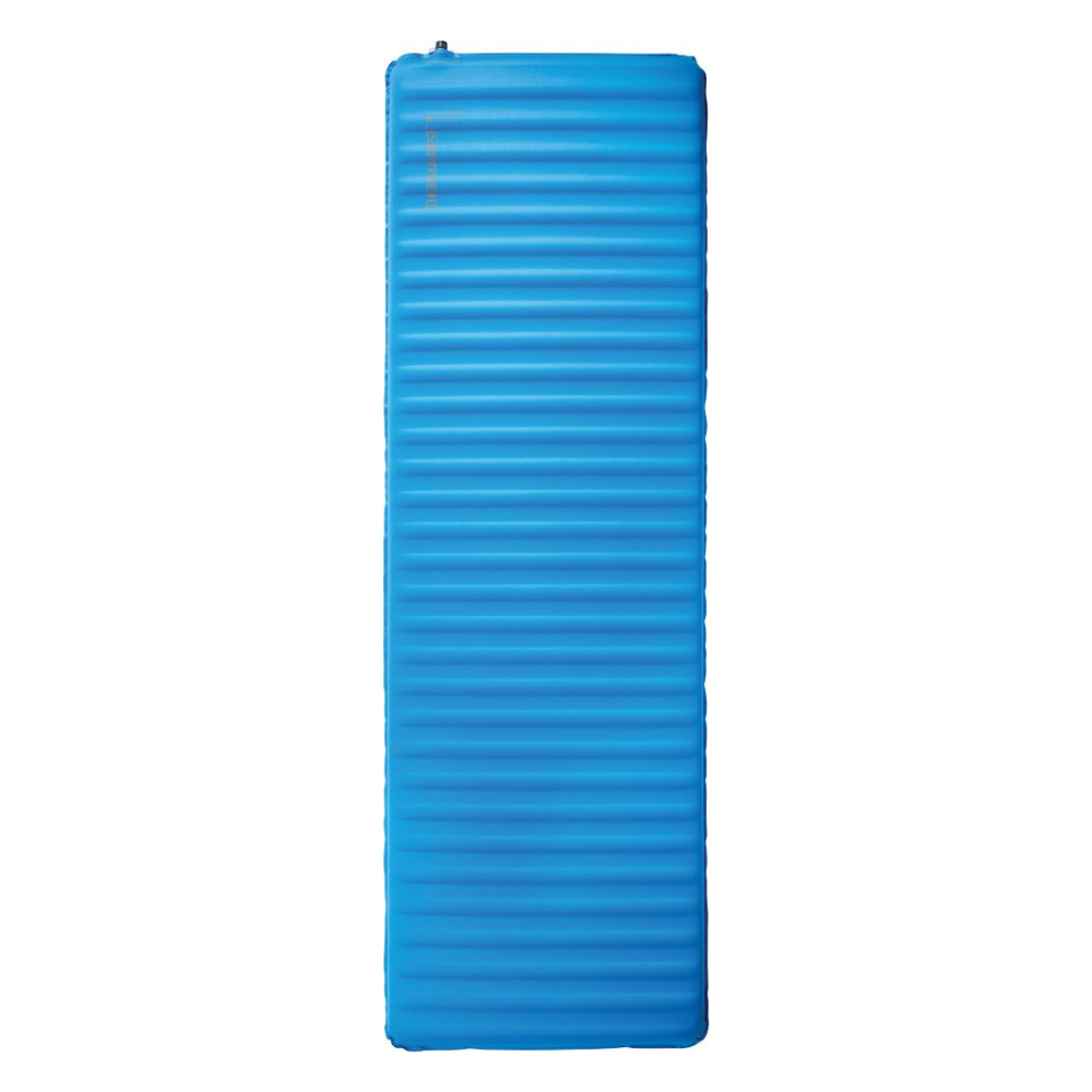 Therm-a-Rest Trail Pro MAX zelfopblaasbare slaapmat in het blauw van bovenaf bekeken