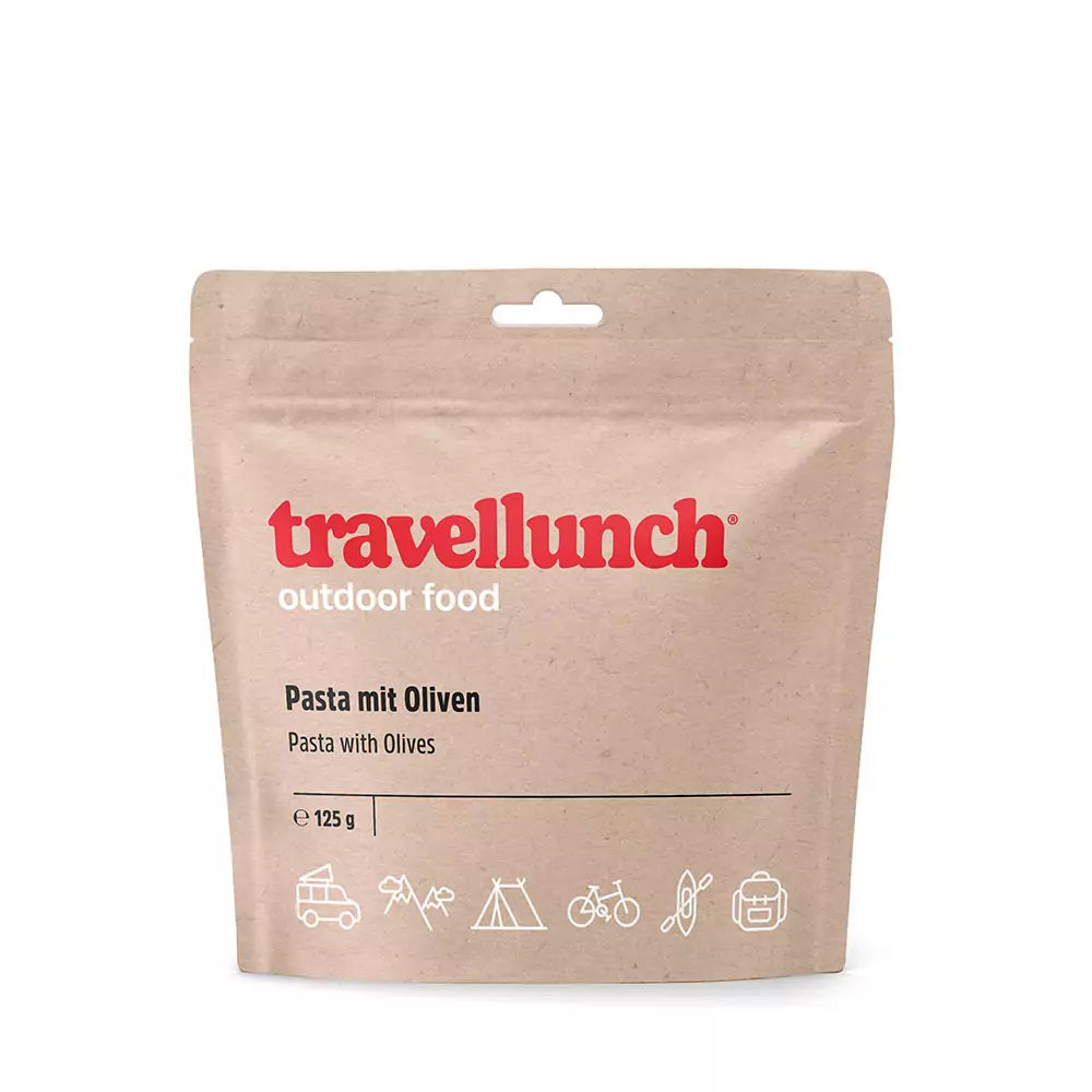 Travellunch • Pasta met Olijven • Voedzame Vegetarische Maaltijd - Outdoor Food