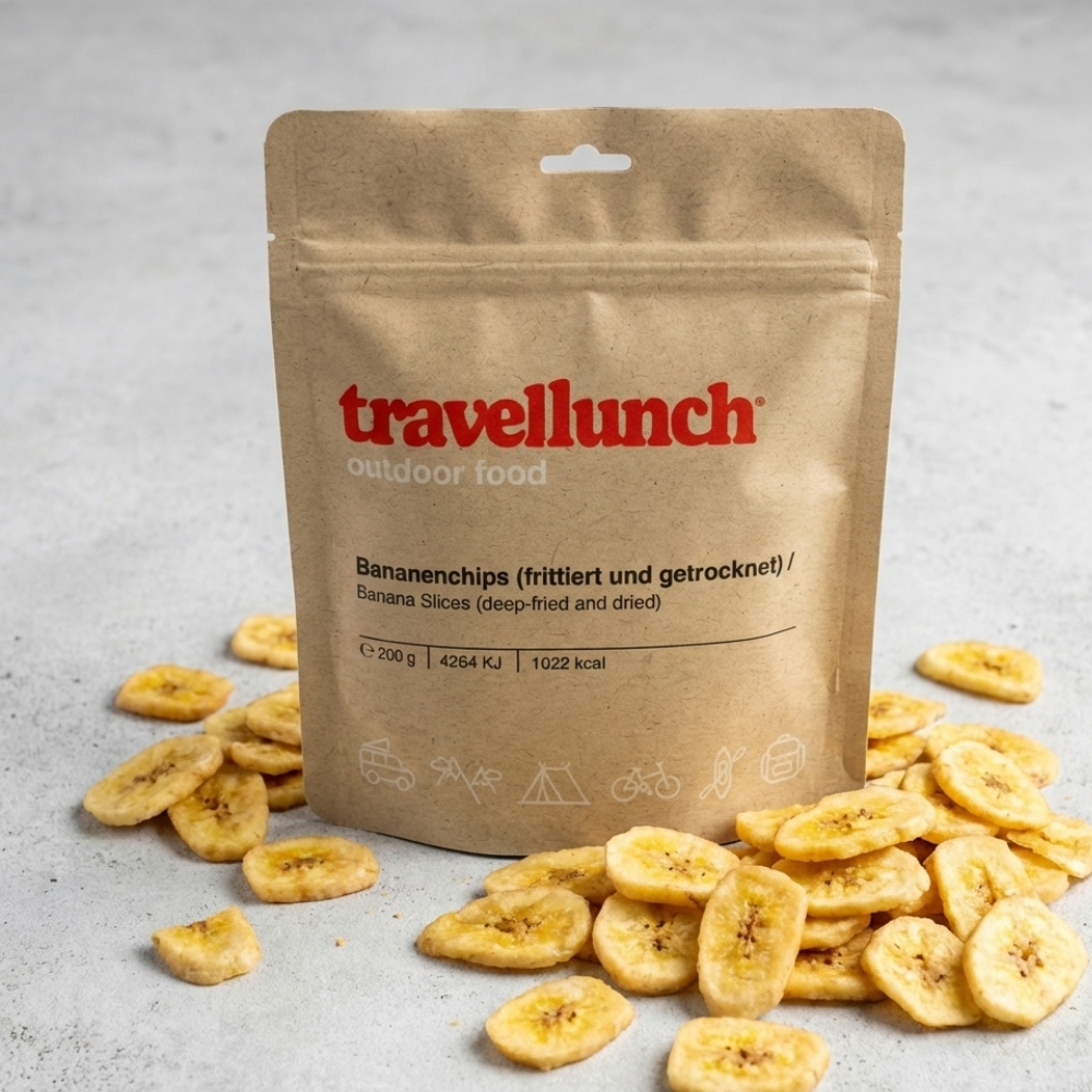Travellunch Gedroogde bananenchips Knapperige energie - Outdoor Food