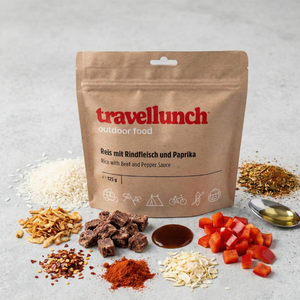 Travellunch • Rijst met rundvlees en paprika • Trekking maaltijd - Outdoor Food