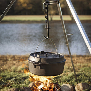 Petromax ft3 Dutch Oven van 1,6 liter zonder pootjes, met een vlakke bodem en stalen hengsel voor fornuizen en barbecues.