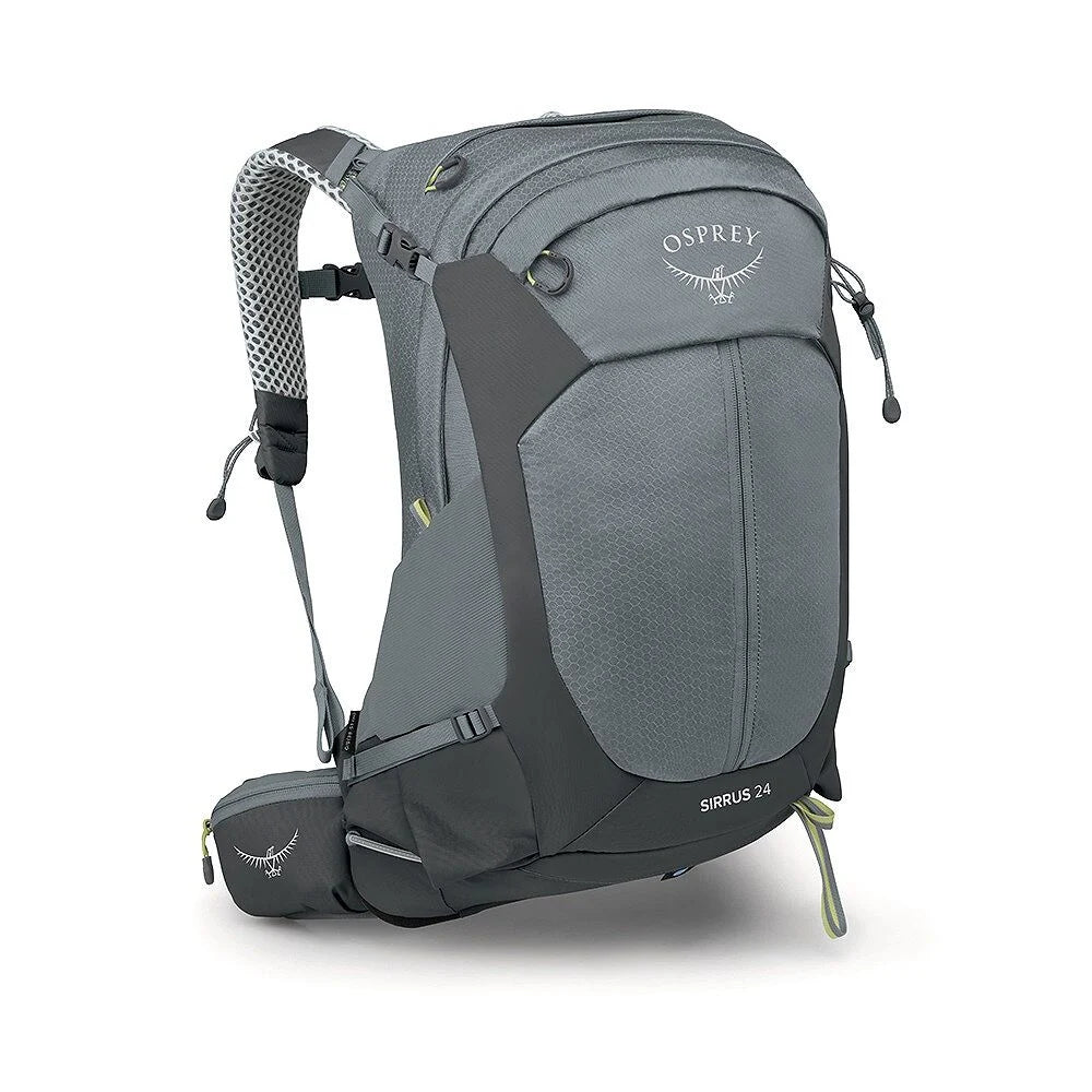 Osprey Sirrus 24 Medium Grey OS ademende grijze dames wandelrugzak van 24 liter met AirSpeed rugpand en regenhoes