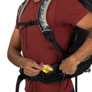 Osprey Stratos 34 Raven Black OS ademende zwarte heren wandelrugzak van 34 liter met AirSpeed rugpand