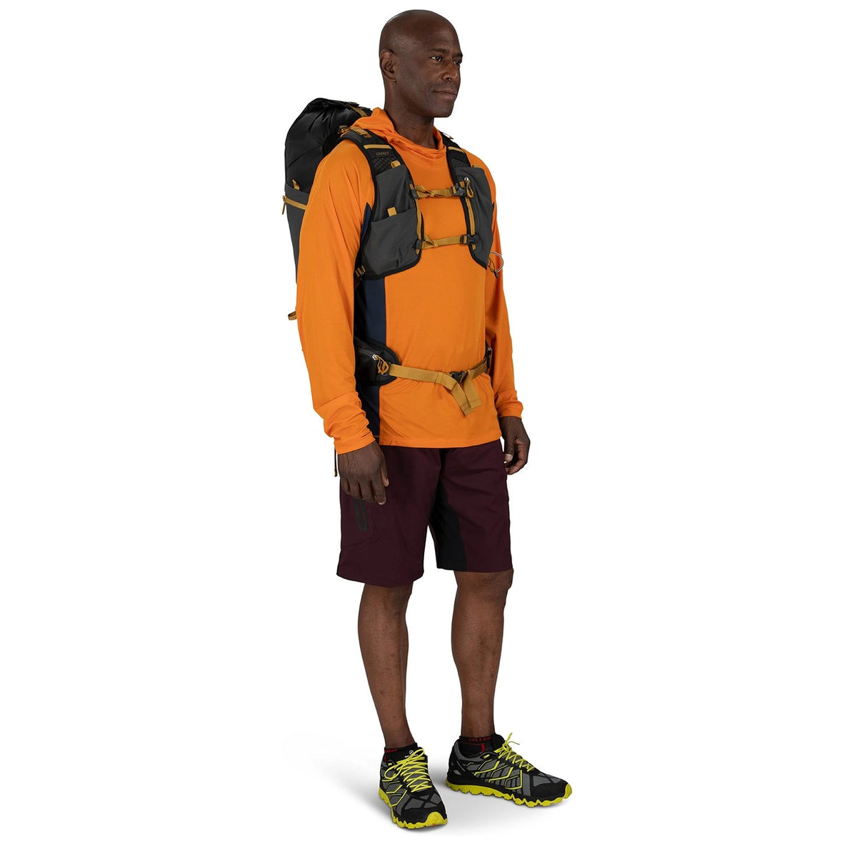 Osprey Talon Velocity 30 Dark Charcoal S-M snelle donkergrijze heren wandelrugzak van 30 liter met ademend rugpand