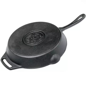 Petromax FP30 Essential gietijzeren skillet koekenpan met een diameter van 30 centimeter en een lange steel met tegenhandvat