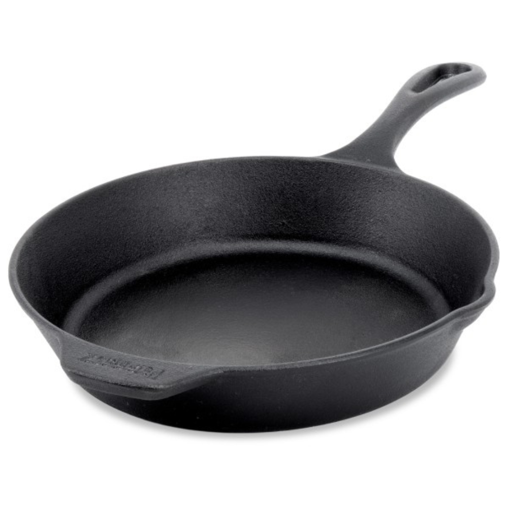 Petromax FP25 Essential gietijzeren skillet koekenpan met een diameter van 25 centimeter en een lange steel met tegenhandvat