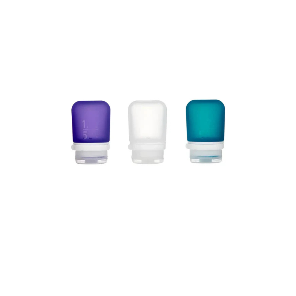 GoToob 3-pack Clear/Purple/Teal SMALL