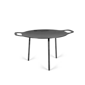 Petromax smeedijzeren grillplaat en vuurschaal van 38 cm met drie losschroefbare pootjes en zijhandgrepen voor outdoor koken.