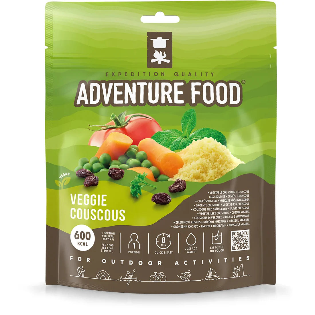 Adventure Food Vegetarisch Variatiepakket met diverse gevriesdroogde vegetarische maaltijden