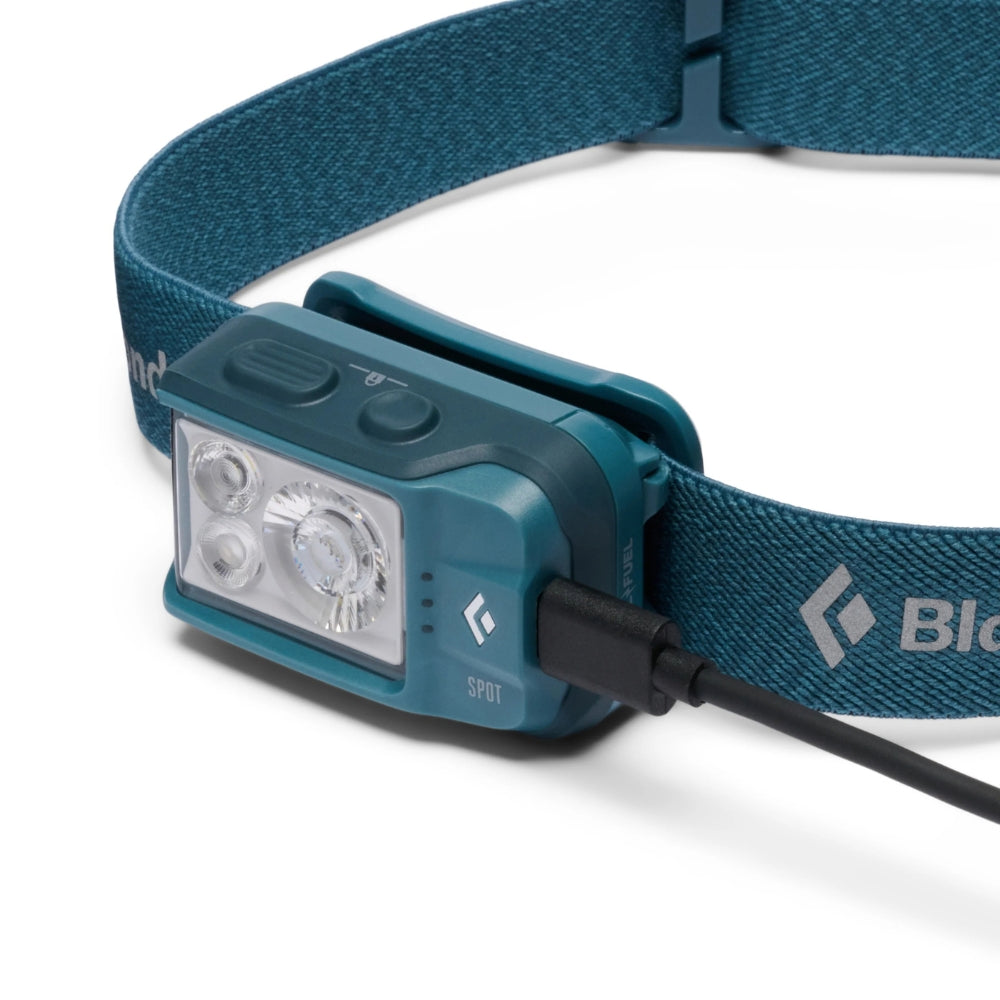 Black Diamond Spot compacte LED-hoofdlamp met verstelbare elastische hoofdband en waterdichte behuizing