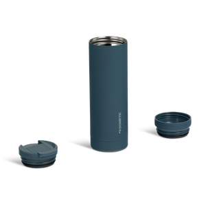 Dometic Tumbler 650ml beker getoond met losse onderdelen en dopjes   