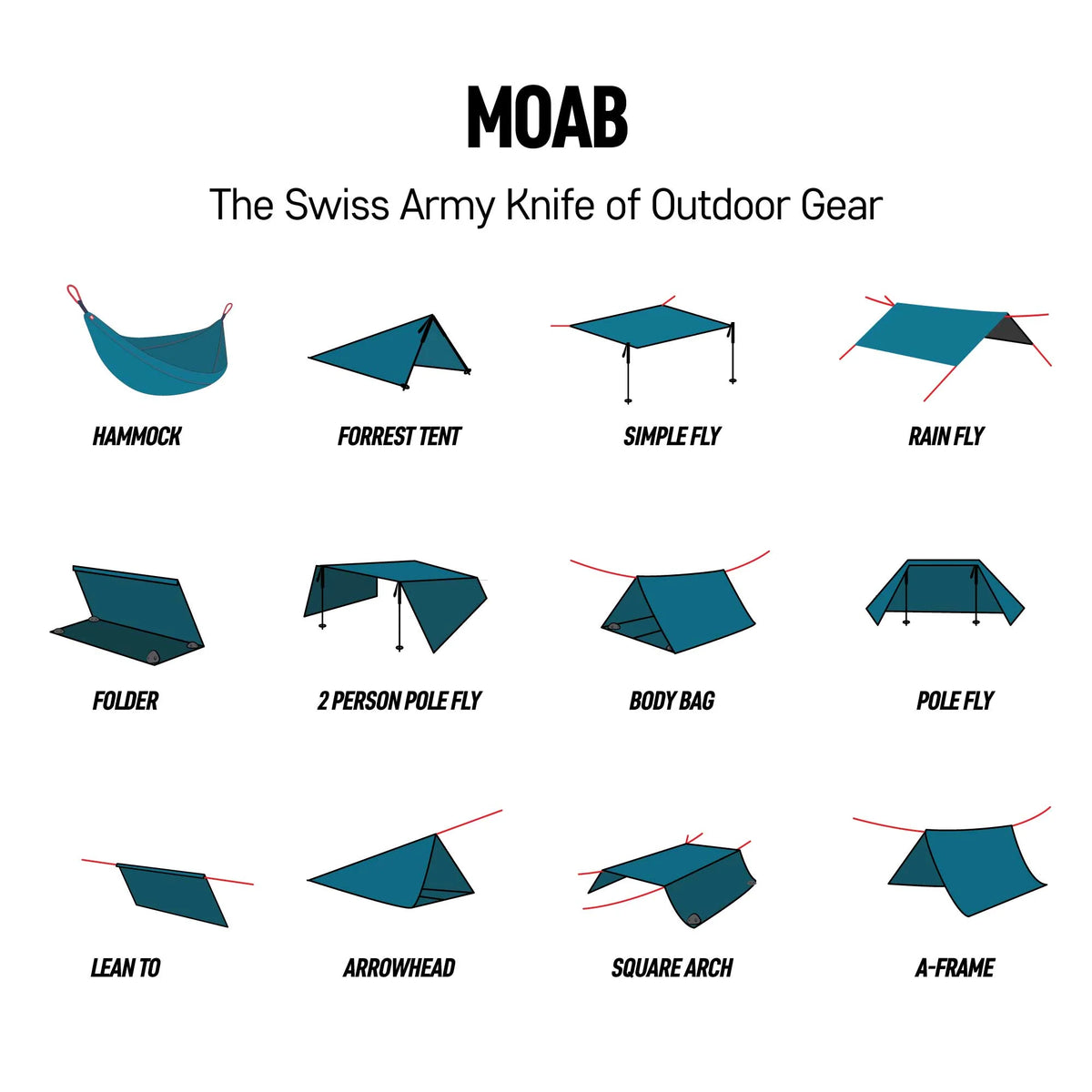 Grand Trunk Moab All-in-One Shelter Hangmat Groen - Outdoor Food