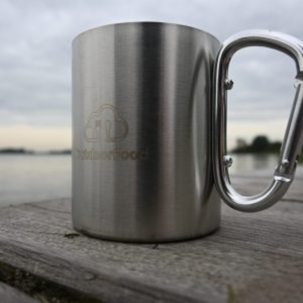 RVS Mok | 300ml | Karabijnhaak