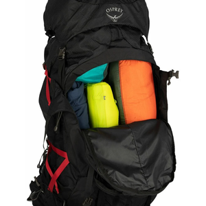 Osprey Aether Plus 85 Black L-XL grote zwarte heren trekkingrugzak van 85 liter met verstelbaar rugpand