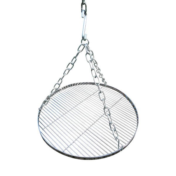 Petromax hangend grillrooster van roestvrij staal met een diameter van 50 centimeter voor gebruik aan een driepoot