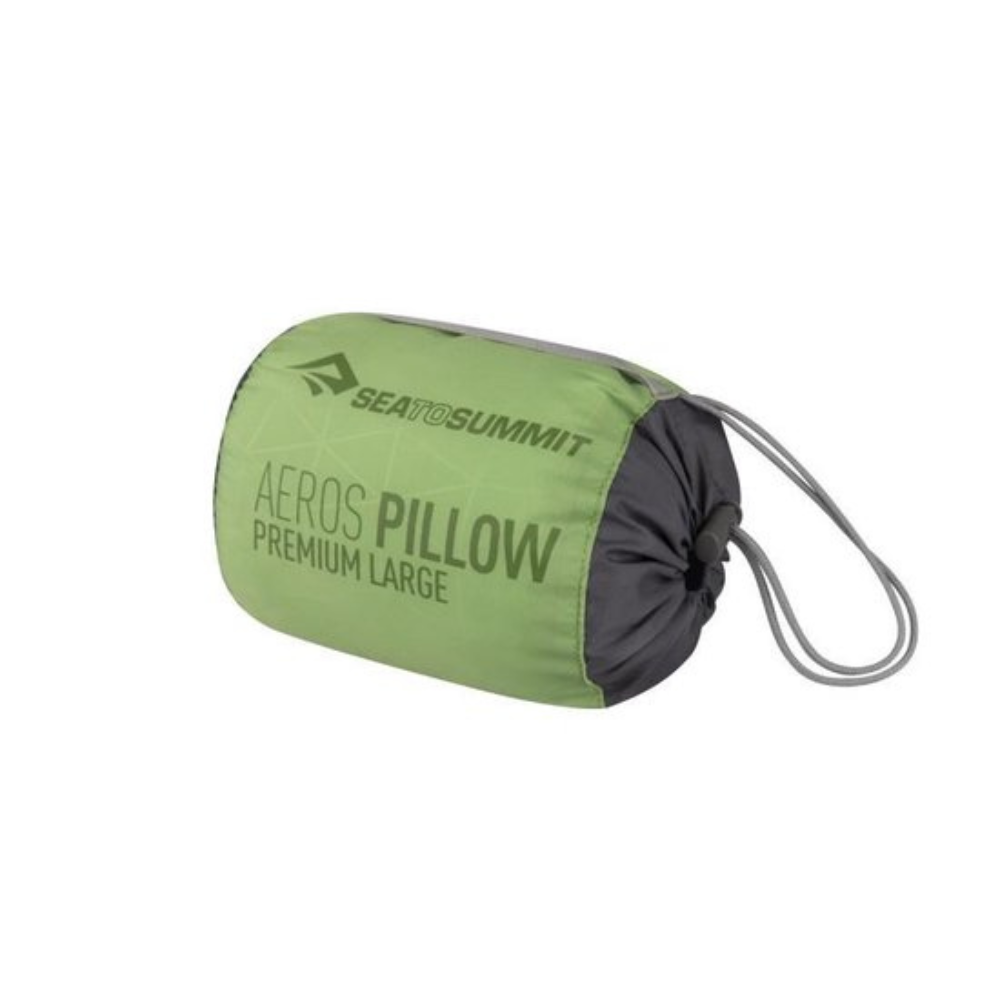 Sea to Summit Aeros Premium | Opblaasbaar Hoofdkussen | Groot Lime