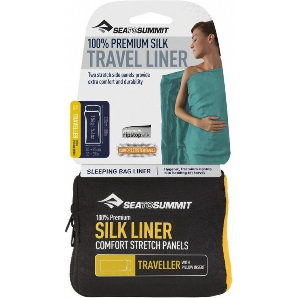 Sea to Summit | Silk Stretch Liner Traveller | Lakenzak | Blauw
