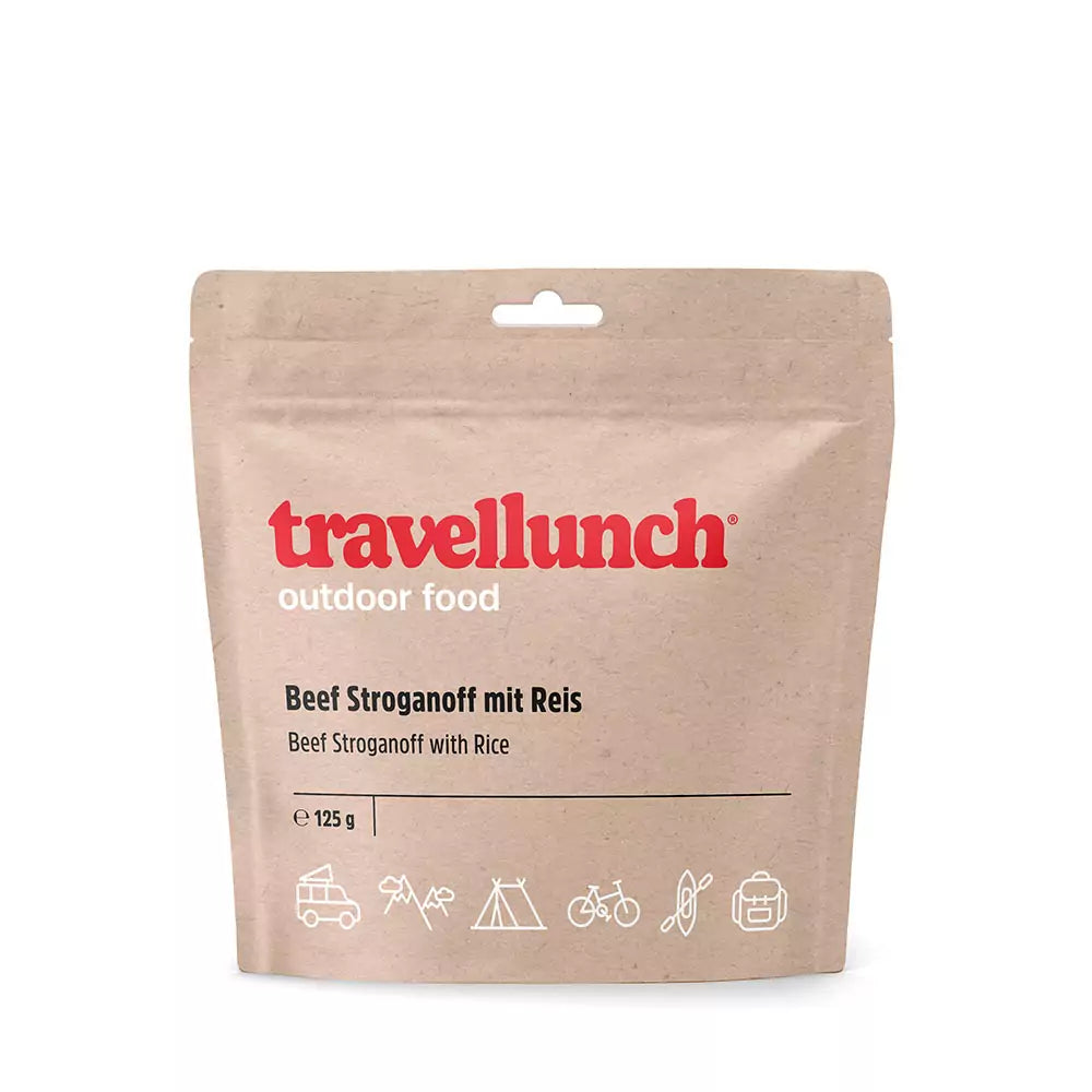 Travellunch • Beef Stroganoff met Rijst • Vriesdroogmaaltijd - Outdoor Food