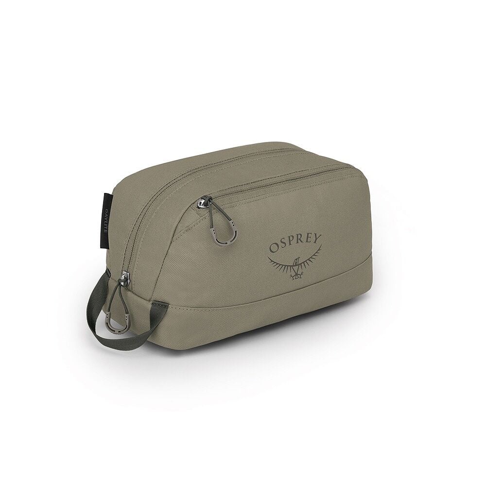 Osprey Daylite Toiletry Kit Tan Concrete grijze toilettas met handige ophanghaak en interne organisatievakken