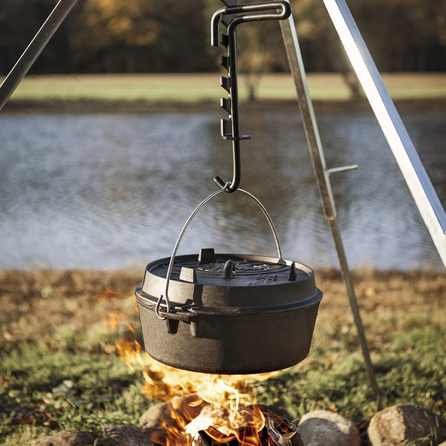 Petromax ft3 Dutch Oven van 1,6 liter zonder pootjes, met een vlakke bodem en stalen hengsel voor fornuizen en barbecues.