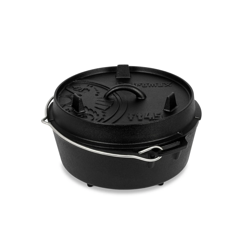 Petromax Dutch Oven FT4.5 gietijzeren outdoor stoofpan met pootjes, een deksel en een inhoud van 3,5 liter