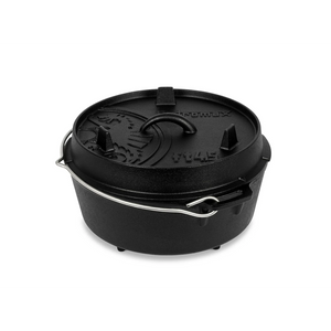 Petromax Dutch Oven FT4.5 gietijzeren outdoor stoofpan met pootjes, een deksel en een inhoud van 3,5 liter