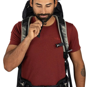 Osprey Stratos 34 Raven Black OS ademende zwarte heren wandelrugzak van 34 liter met AirSpeed rugpand