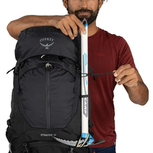 Osprey Stratos 34 Raven Black OS ademende zwarte heren wandelrugzak van 34 liter met AirSpeed rugpand